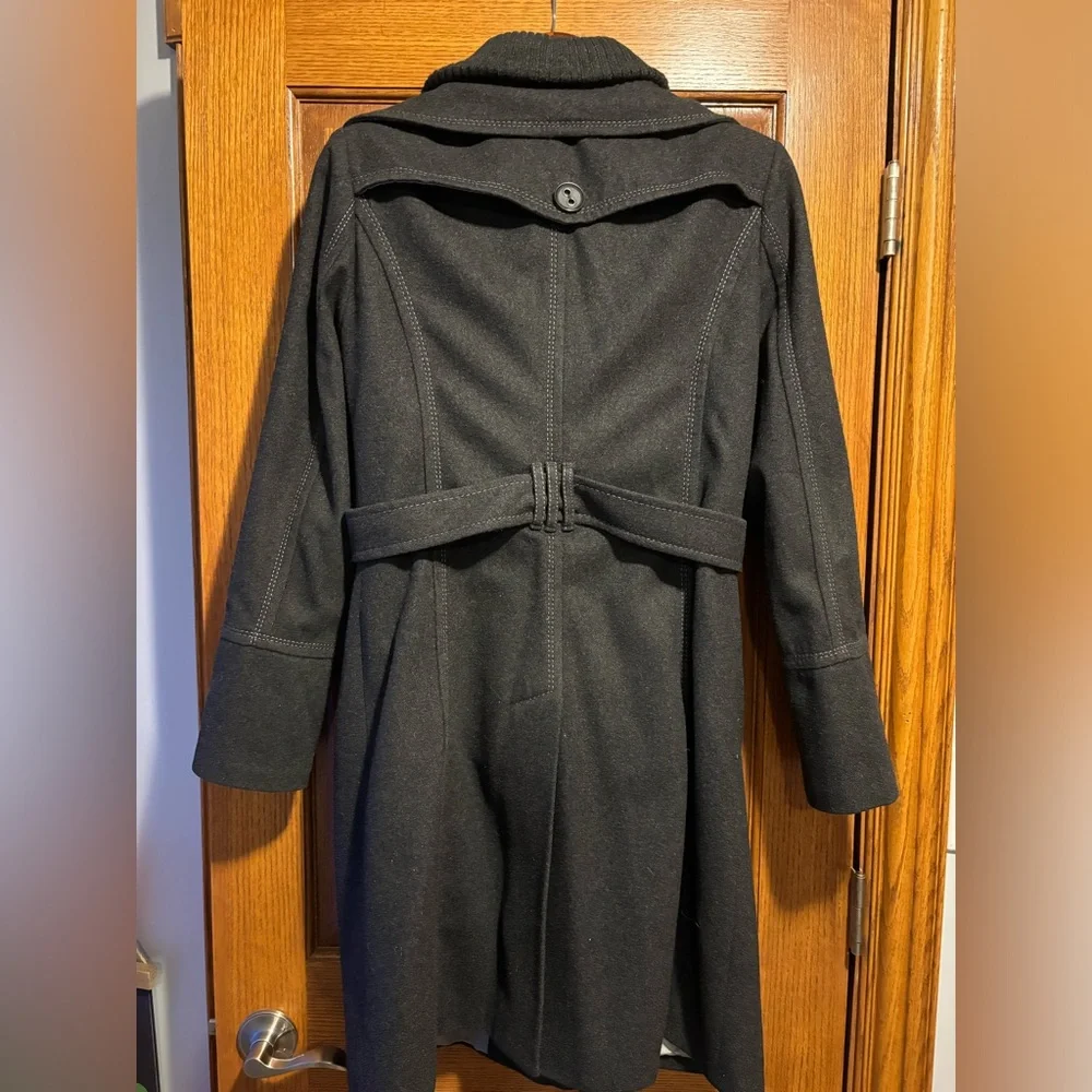 Gently used dressy wool trench style coat - Picture 2 of 2
